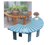 Generico Panca Avvolgente For Alberi,sgabello Da Parco In Legno Resistente,mensola For Fiori Semicircolare Senza Schienale,for Giardino,cortile,veranda,terrazza(Color 3)