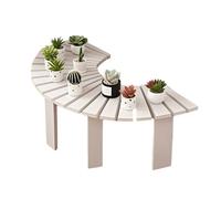 Generico Panca Avvolgente For Albero, Sedia Con Seduta In Legno, Mensola Semicircolare For Piante, For Giardino, Cortile, Veranda, Parco, Prato, Balcone(Color 4)