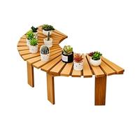 Generico Panca Avvolgente For Albero, Sedia Con Seduta In Legno, Mensola Semicircolare For Piante, For Giardino, Cortile, Veranda, Parco, Prato, Balcone(Color 2)