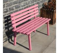 Generico Panca Da Esterno Da 2 Posti, Panchina Da Giardino Con Schienale, Panca Da Balcone Resistente Alle Intemperie 100/120/150/180 Cm Panchina Da Parco, Telaio In Acciaio(Pink,150 cm/59 in)