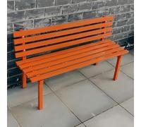 Generico Panca Da Esterno Da 2 Posti, Panchina Da Giardino Con Schienale, Panca Da Balcone Resistente Alle Intemperie 100/120/150/180 Cm Panchina Da Parco, Telaio In Acciaio(Orange,100 cm/39.4 in)