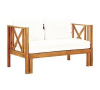 Generico Panca da Giardino 2 Posti con Cuscini 120cm Massello di Acacia,Mobili,Mobili da Giardino,Mobili e sedie da Giardino,Panchine da giardino-310307