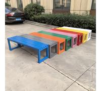 Generico Panca Da Giardino In Metallo, Panchina Da Esterno 2 Posti Resistente Alle Intemperie 100/120/150/180 Cm Panca Da Ingresso Senza Schienale, Panchine Da Patio Da Balcone(Purple,150 cm/59 in)