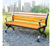 Generico Panca da Giardino in Metallo Resistente, Seduta da Esterno Resistente alle intemperie, Senza Schienale per Veranda, Cortile, Prato - Perfetta per Patio, terrazza e Arredamento da Giardino