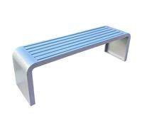 Generico Panca Da Giardino Nessuno Schienale, Panchina Da Esterno 100/120/150/180 Cm Panca Da Balcone Telaio In Acciaio, 2-5 Posti Panchine Da Patio Resistente Alle Intemperie(Black,100 cm/39.37 in)