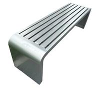 Generico Panca Da Giardino Nessuno Schienale, Panchina Da Esterno 100/120/150/180 Cm Panca Da Balcone Telaio In Acciaio, 2-5 Posti Panchine Da Patio Resistente Alle Intemperie(Silver,100 cm/39.37 in)