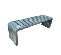 Generico Panca Da Giardino Nessuno Schienale, Panchina Da Esterno 100/120/150/180 Cm Panca Da Balcone Telaio In Acciaio, 2-5 Posti Panchine Da Patio Resistente Alle Intemperie(Gray,120 cm/47.24 in)