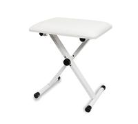 Generico Panca For Pianoforte Pieghevole E Regolabile, Panca For Tastiera Musicale Resistente, Con Cuscino In Pelle PU, Capacità Di 100 Kg, Facile Da Trasportare, For Studio Di Scuola(White)