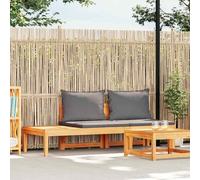 Generico Panca Giardino Tavolo e Cuscini Grigio Scuro Massello d'Acacia,Grigio,22kg,316319