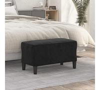 Generico Panca Nera 70x35x41 cm in Velluto,Mobili,Panche-349402