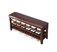 Generico Panca Portascarpe In Legno Massello For Ingresso Veranda, Panca Portascarpe Con Cuscino Morbido, Ripiano Lungo For Scarpe For Ingresso(Color1,87x27x52cm)