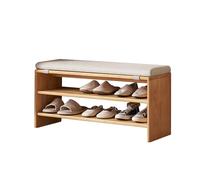 Generico Panca portascarpe in Legno per Ingresso con Cuscino, Organizer e rastrelliera per Porta d'ingresso, corridoio, Soggiorno, Camera da Letto, ai Piedi del Letto - Soluzione Elegante e funzional