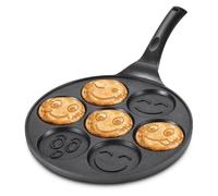 Generico Pancake Pan con faccina sorridente 100% antiaderente Piastra for pancake con 7 facce uniche for la magia della colazione