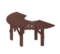 Generico Panchina Avvolgente For Alberi,sedia Da Parco In Legno,mensola Decorativa For Piante Da Esterno,for Giardino,cortile,portico,prato,facile Da Montare(Half-Round)