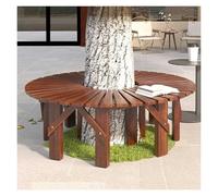 Generico Panchina Avvolgente For Alberi,sedia Da Parco In Legno,supporto Decorativo Rotondo For Piante Da Esterno,for Giardino,cortile,portico,prato,carico 400kg