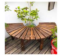 Generico Panchina Avvolgente For Alberi,sedia Da Parco In Legno,supporto For Piante Semicircolare For Esterni,for Balcone,parco, Cortile, Portico, Prato
