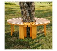 Generico Panchina Avvolgente For Alberi,sedia Da Riposo In Legno For Parchi,supporto Decorativo Rotondo For Piante,for Giardino,cortile,portico,prato(Color 3)