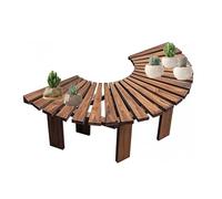 Generico Panchina Avvolgente For Albero,sedia Da Giardino In Legno,supporto Decorativo Semicircolare For Piante,for Giardino,cortile,veranda,prato,balcone(Color 1)