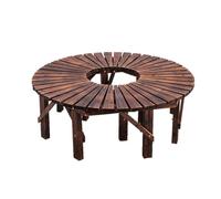 Generico Panchina Avvolgente For Albero, Sedia Da Parco In Legno, Supporto For Piante Rotondo Senza Schienale, For Giardino, Cortile, Veranda, Prato, Balcone