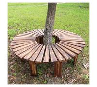 Generico Panchina Avvolgente For Esterni,sedia Da Parco In Legno, Mensola Rotonda Senza Schienale For Piante,for Giardino,cortile,veranda,facile Da Montare(Color 1)