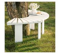 Generico Panchina Avvolgente For Esterni, Sedia Da Riposo In Legno, Ripiano Semicircolare For Piante, For Giardino/cortile/veranda/prato, Carico 300 Kg(Color 2)