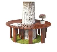 Generico Panchina Avvolgente For Esterni,seduta Rotonda In Legno Resistente,supporto For Piante Senza Schienale,for Giardino,cortile,parco,veranda,prato(Color 1)