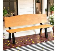 Generico Panchina da Esterno in Legno for Esterni con Schienale e Braccioli, Panchina da Giardino, Sedia a Due Posti da Conversazione for Veranda, Cortile, Terrazza