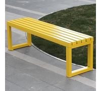 Generico Panchina da Esterno Moderna e Resistente alle intemperie, con Design in Metallo Senza Schienale, Ideale per Giardino, Veranda, Balcone e Parco: Una Soluzione di Seduta Elegante per Prati e s