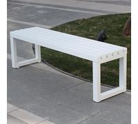 Generico Panchina da Esterno Moderna in Metallo, Resistente alle intemperie e Senza Schienale, Ideale per Giardino, Patio, Balcone, Veranda, Parco e Prato: Una Soluzione di Seduta Elegante per Ogni s