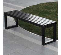 Generico Panchina da Esterno Moderna in Metallo, Resistente alle intemperie e Senza Schienale, Ideale per Giardino, Veranda, Balcone, Parco e Prato: Una Soluzione di Seduta Elegante per Patio e spazi