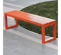 Generico Panchina da Esterno Moderna in Metallo, Senza Schienale e Resistente alle intemperie, Ideale per Giardino, Balcone, Veranda, Parco e Prato: Una Soluzione di Seduta Elegante per Qualsiasi Spa