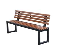 Generico Panchina da Esterno zincata, Sedia da Parco in Legno massello, Seduta Doppia per Il Tempo Libero per Piazza della comunità, arredo Urbano Commerciale (47,24" x 15,75" x 32,87")