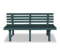 Generico Panchina da Giardino 145,5 cm in Plastica Verde,Verde,10.51kg,43584