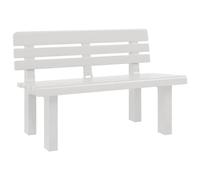 Generico Panchina da Giardino Bianca 110x52x71 cm in Polipropilene