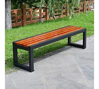Generico Panchina da Giardino Resistente e Durevole, con Struttura in Acciaio Senza Schienale, Impermeabile e antiruggine, Facile da Montare per Patio, Veranda e Giardino: Una Soluzione di Seduta Ele