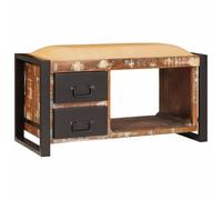 Generico Panchina da Stoccaggio Multicolore Legno massello di Recupero,Panche,Cassapanche e panche per ingressi-4015984