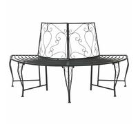 Generico Panchina per Alberi 4-Numero di posti 160 x 80 x 89 cm Acciaio,Mobili da Giardino,Mobili e sedie da Giardino,Panchine da giardino-42029532
