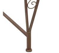 Generico Panchina per Alberi 8 Posti Ø 160 x 89 cm Acciaio Marrone co | Seduta circolare per tronchi, schienale onda, uso esterno, peso 18,54 kg, portata 150 kg