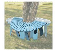 Generico Panchina Semicircolare For Alberi, Seduta Avvolgente In Legno Massello Da Giardino, For Cortili, Parchi, Piscine, Cortili, Prati(Blue)