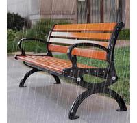 Generico Panchine da Giardino 1,2 m/1,5 m, Sedia da Parco, Panca con Schienale per Esterni, Seduta in Legno massello per Esterni, Facile da Montare (Dimensioni: 150 cm)