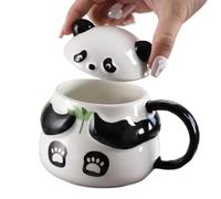 Generico Panda Ceramic Coffee Mug - Cute 3D Design High-Value Water Bottle | 14oz Large Capacity Milk & Tea Cup For Girls And Children | Kawaii Animal Office Mug & Home Kitchen Decoration