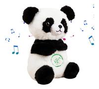 Generico Panda che dorme in peluche che, Panda dorme - Morbido peluche panda - Giocattolo interattivo imbottito realistico, melodie serene, suoni della natura, per dormire calmante per i bambini