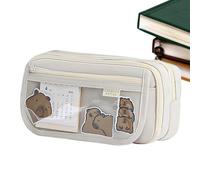 Generico Panda Pencil Case, Large Capacity Stationery Pen Storage Pouch, 8.66x5.12 Inches Portable Zipper Pencil Organizer Box with Compartments for Pencils, Pens, and Erasers