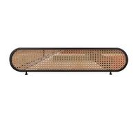 Generico Pannelli divisori in Rattan Nero - Eleganti divisori in Ferro battuto per Sale da Pranzo, Arredamento per ristoranti, Bar per uffici, recinzioni Basse e schermi per tavoli da Pranzo - Valori
