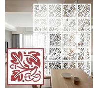 Generico Pannelli divisori sospesi in Legno e plastica da 18 Pezzi, Schermo per la Privacy Spesso 0,2 Pollici per l'arredamento della casa del Soggiorno e della Camera da Letto (Bianco) - Soluzione d