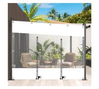 Generico Pannelli Laterali in telone Trasparente Impermeabile per Gazebo, Tende in telone PVC Resistente con Cerniere, Tende divisorie Resistenti alle intemperie con Occhielli, Antipolvere e durevoli
