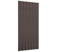 Generico Pannelli Tetto 36 pz Acciaio Zincato Marrone 80x36cm