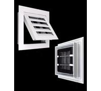 Generico Pannello di Accesso con persiana e sfiato per cartongesso e soffitto, sportello con Interruttore a Pulsante, zanzariera Rimovibile per parassiti, Flusso d'Aria e Ventilazione ottimali (22x24