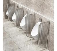 Generico Pannello divisorio per orinatoi - Divisorio per WC in 3 Pezzi per Una Maggiore Privacy e Protezione in bagni pubblici, bagni, Hotel - Colore Argento, Ideale per Uomini