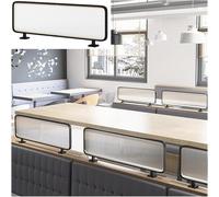 Generico Pannello divisorio per scrivania, divisori Moderni in Ferro Nero - Eleganti schermi per la Privacy per uffici e Sale da Pranzo, 30x120 cm, Soluzione Perfetta per suddividere Gli spazi e migl